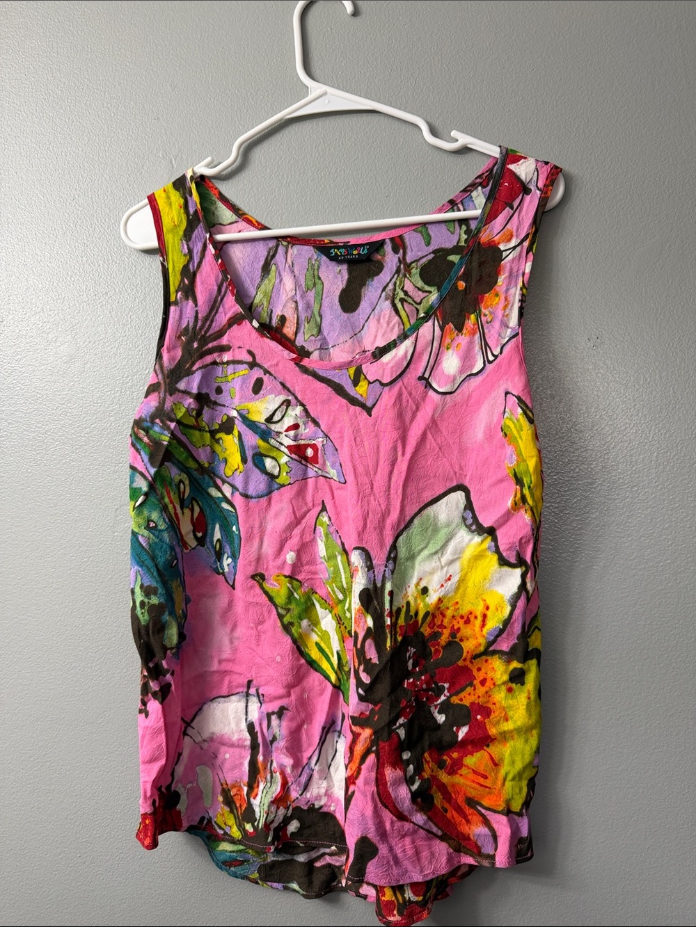 Jams World Pink Floral Tank Top